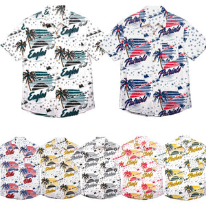 NFL Mens Winter Tropical Button Up Shirts