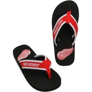 NHL 2014 Mens Color Contour Flip Flops Detroit Red Wings