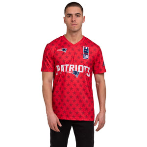 New England Patriots NFL Mens Short Sleeve Soccer Style Jersey