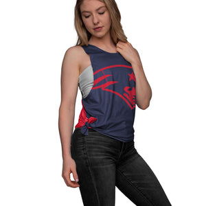 New England Patriots NFL Womens Side-Tie Sleeveless Top
