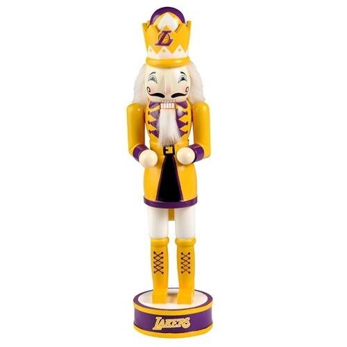 バスケットボール LAKERS FOCO 14&quot; Team Holiday Nutcracker LAKERS FOCO 14