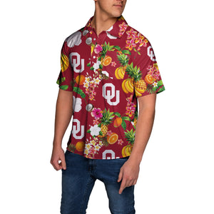 Oklahoma Sooners NCAA Fruit Flair Mens Short Sleeve Polo Shirt