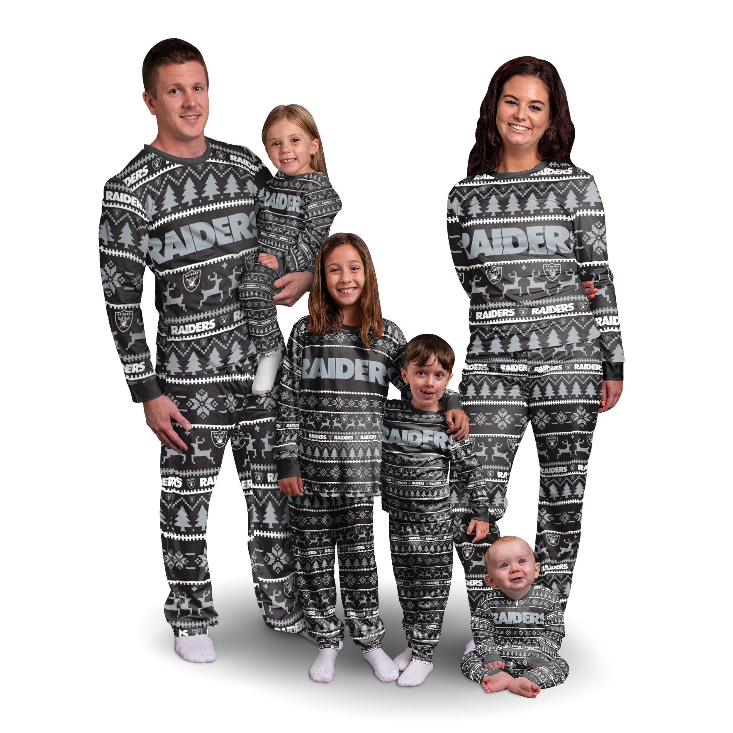 Las Vegas Raiders Team Custom Name Christmas Pajamas For Fans - Banantees