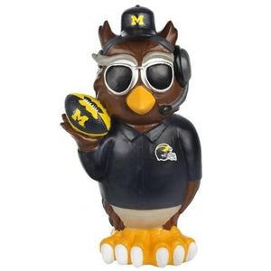 Michigan 9.5" Resin Statue Thematic Owl
