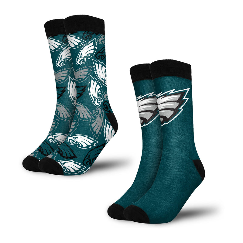 Philadelphia Eagles NFL Primetime Blast Socks 2 Pack