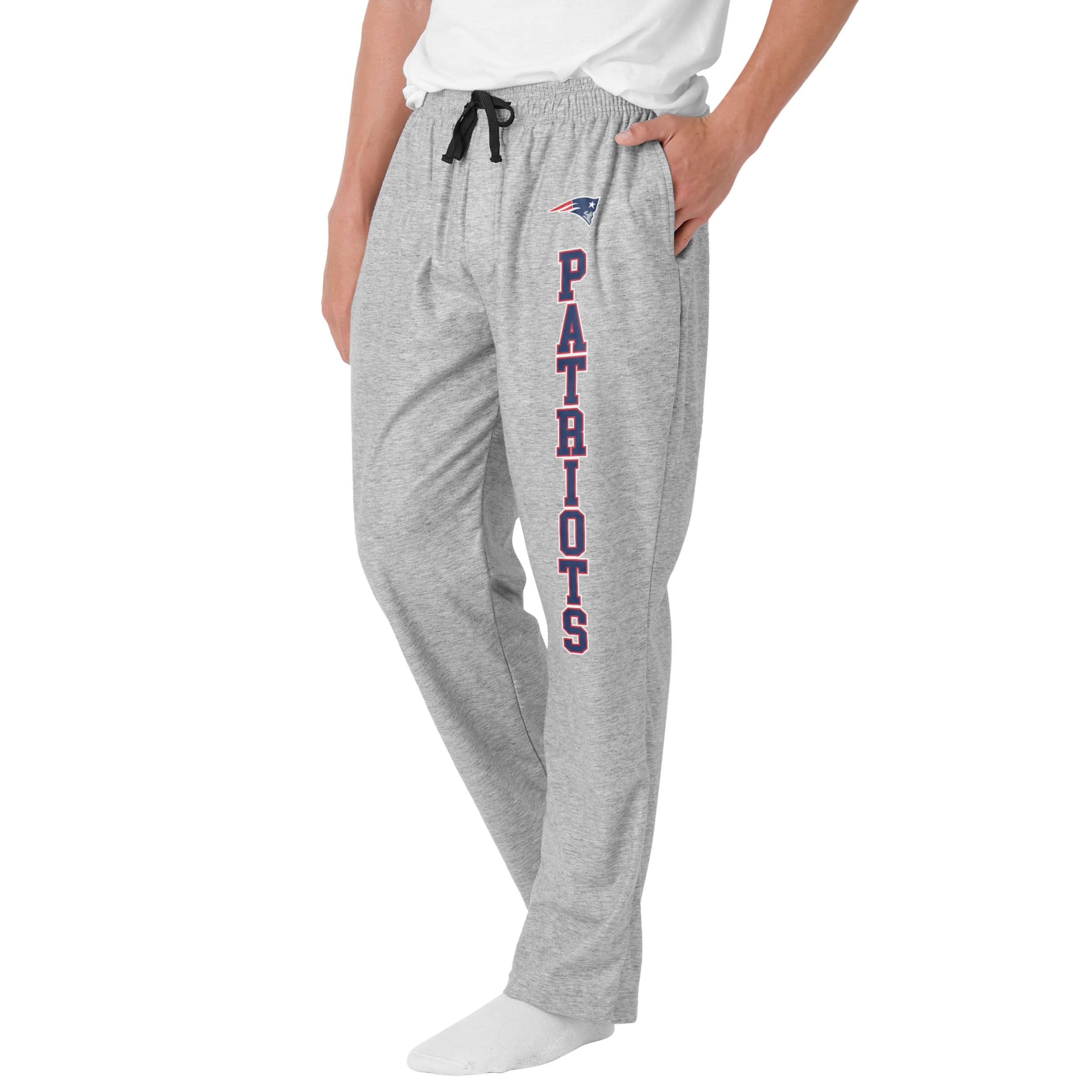 FOCO New England Patriots NFL Mens Stripe Logo Track Pants