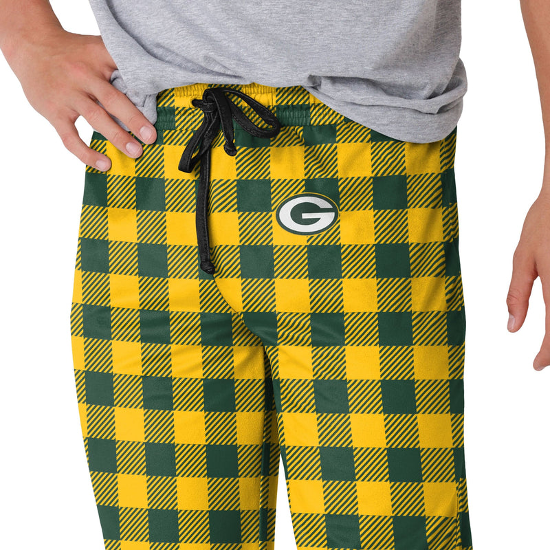 Men's Green/Gold Green Bay Packers Identity Flannel Lounge Pants