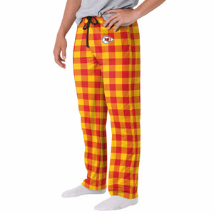 Kansas City Chiefs NFL Mens Buffalo Check Lounge Pants
