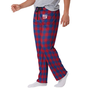 New York Giants NFL Mens Buffalo Check Lounge Pants
