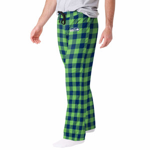 Seattle Seahawks NFL Mens Buffalo Check Lounge Pants