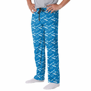 Detroit Lions NFL Mens Repeat Print Lounge Pants
