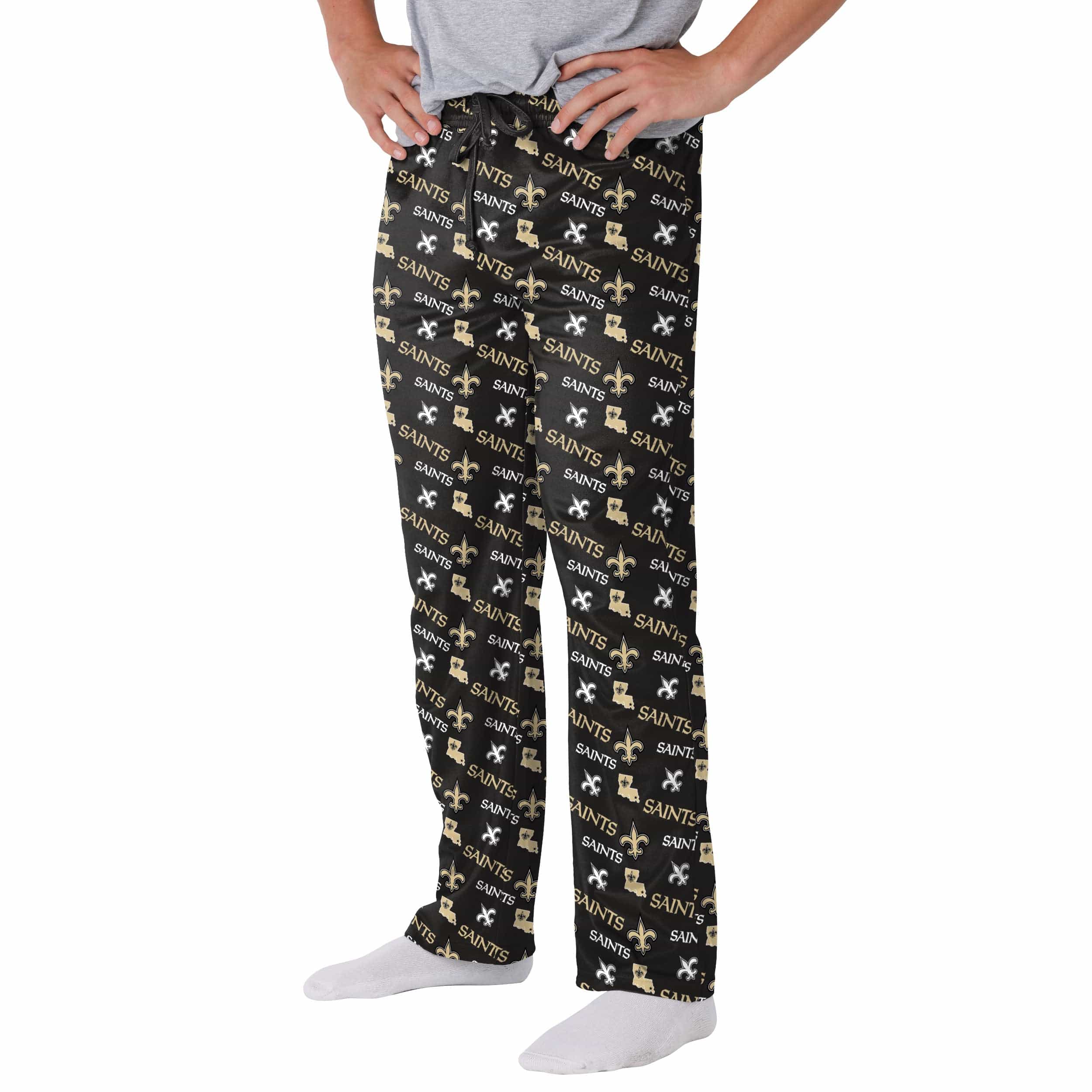 New Orleans Saints NFL Mens Repeat Print Lounge Pants