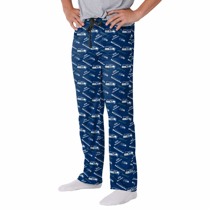 FOCO Seattle Seahawks NFL Mens Repeat Print Lounge Pants - L