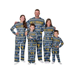 West Virginia Mountaineers NCAA Ugly Pattern Family Holiday Pajamas