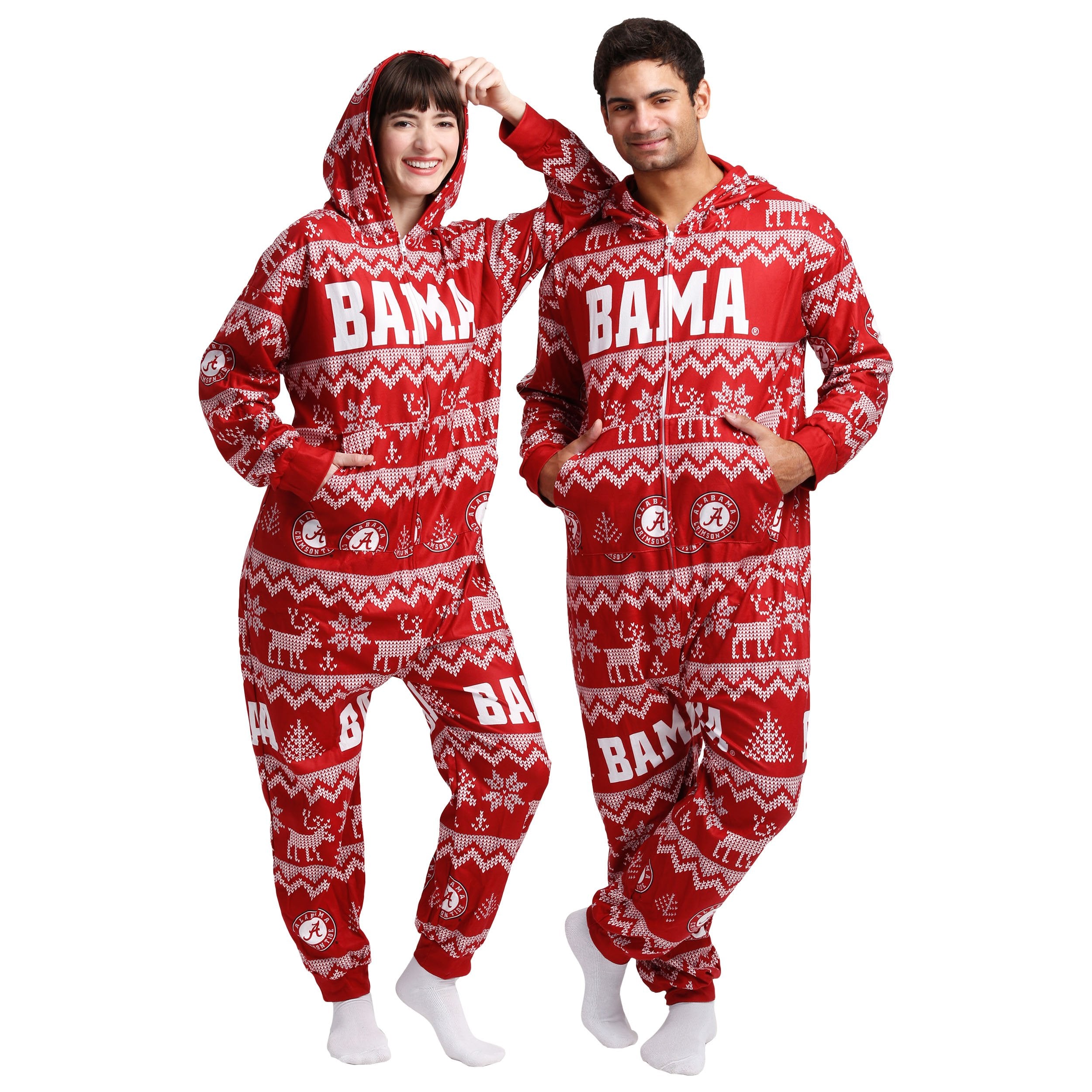 San Francisco 49ers Holiday Wordmark Ugly Pajama Set - Scarlet