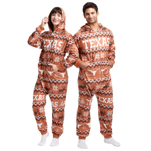 Texas Longhorns NCAA Ugly Pattern One Piece Pajamas