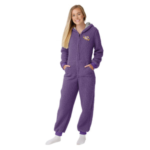 LSU Tigers NCAA Womens Sherpa One Piece Pajamas