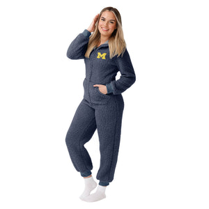 Michigan Wolverines NCAA Womens Sherpa One Piece Pajamas