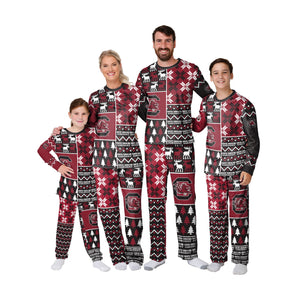 South Carolina Gamecocks NCAA Busy Block Family Holiday Pajamas