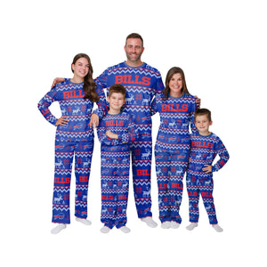 Los Angeles Rams NFL Ugly Pattern Family Holiday Pajamas