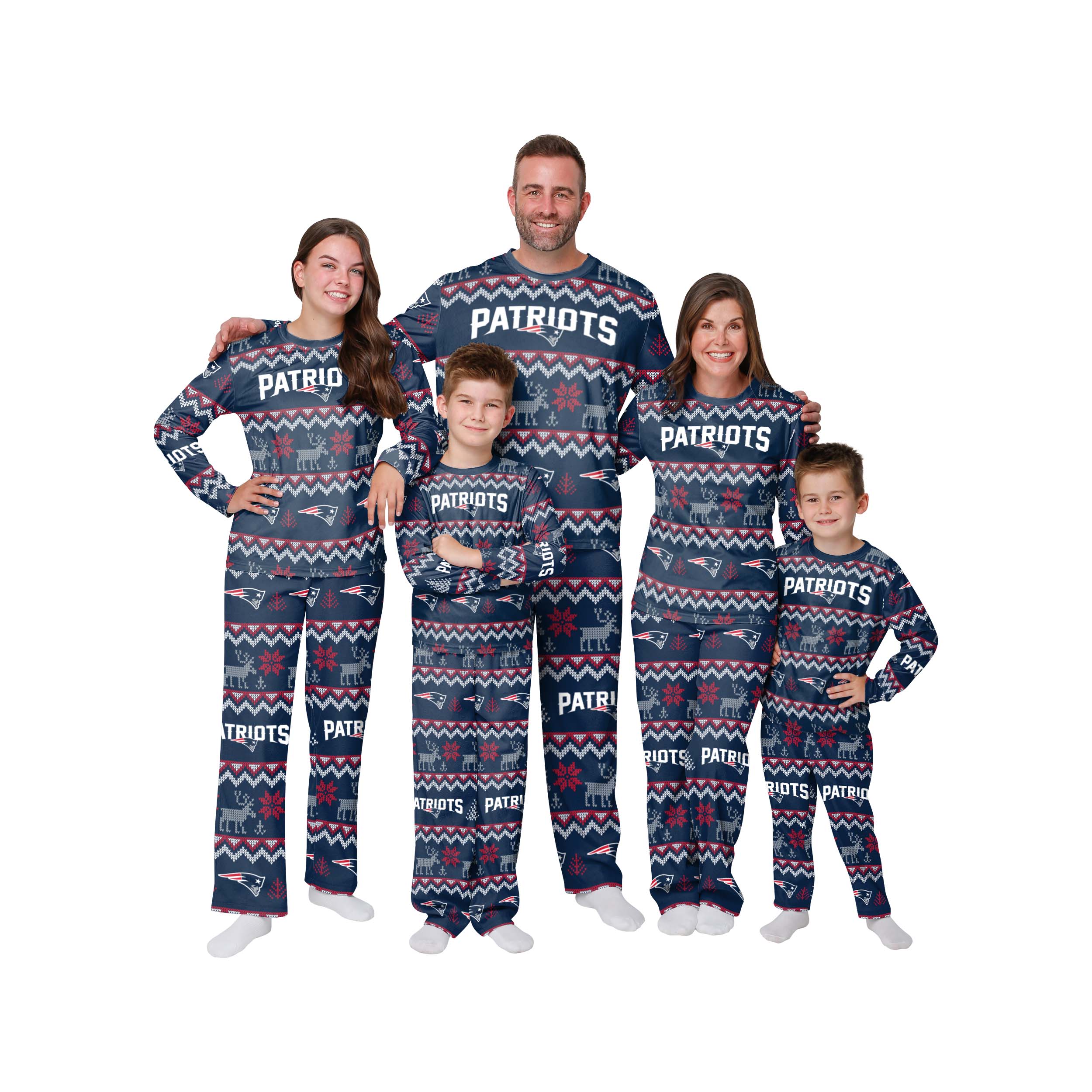 NFL New England Patriots Navy Red Holiday Ugly Pajama Pants Women's Size  Med - $19 - From May