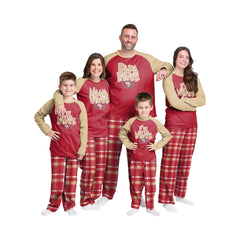 San Francisco 49ers Youth All Over Print Long Sleeve T-Shirt & Pants Sleep  Set - Scarlet