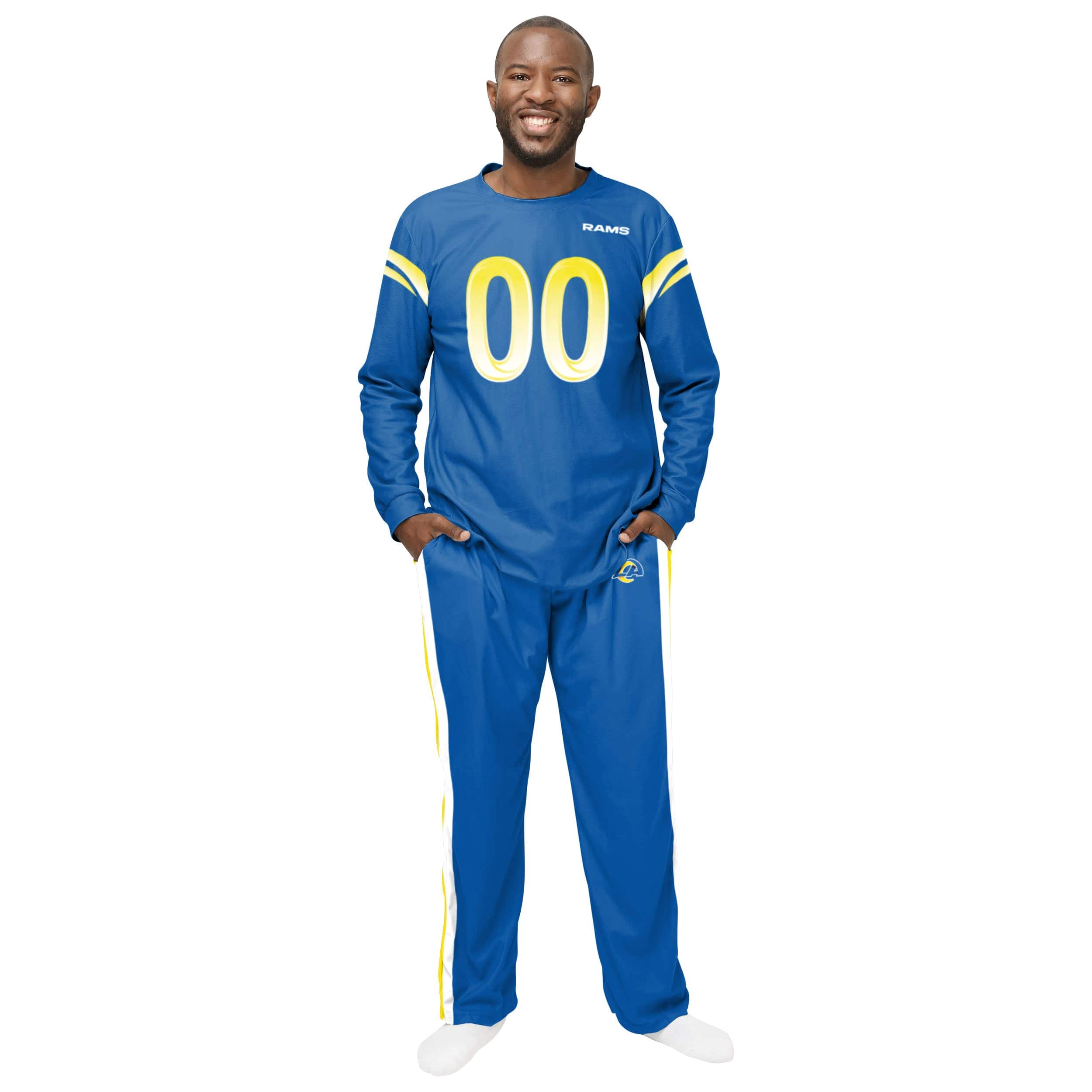 Youth Gray Los Angeles Rams Long Sleeve T-Shirt & Pants Sleep Set