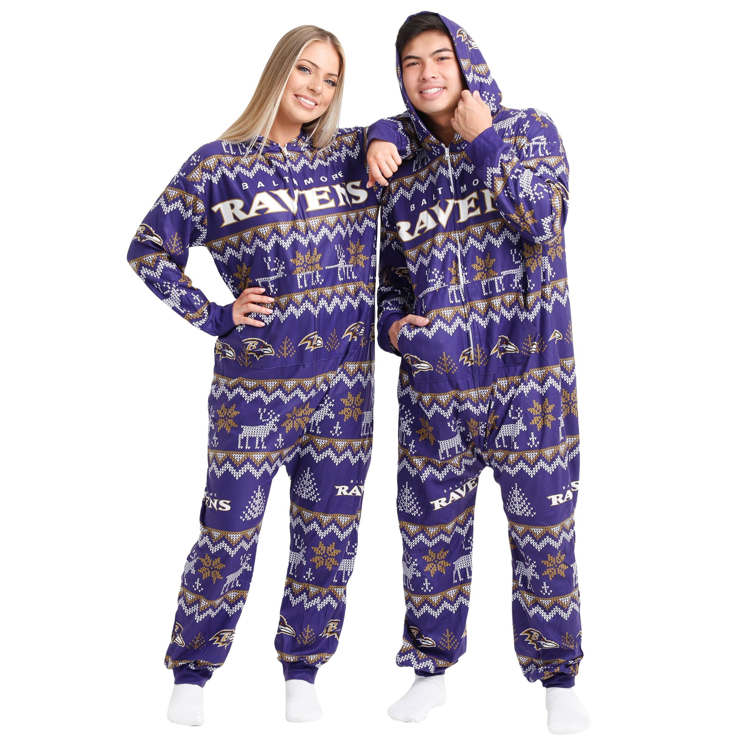 FOCO Dallas Cowboys NFL Ugly Pattern One Piece Pajamas - S