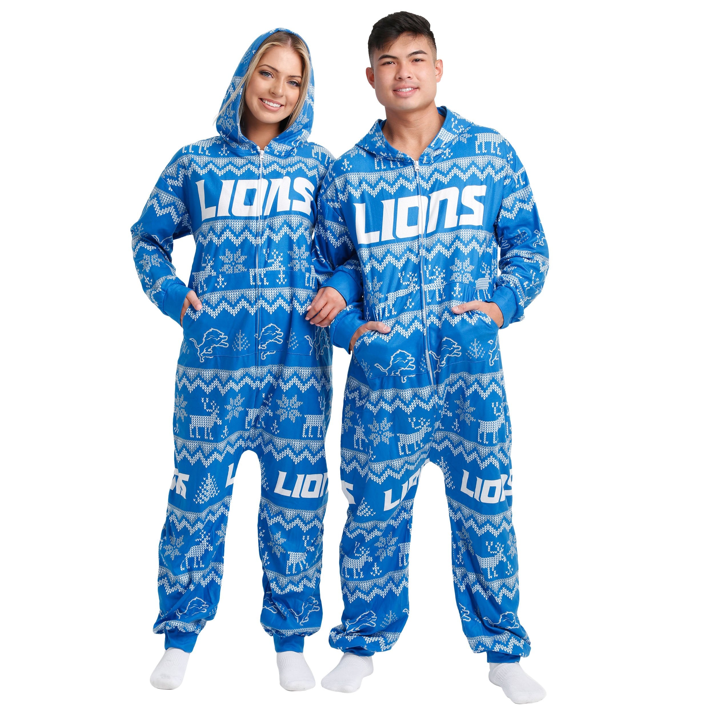 FOCO New York Giants NFL Ugly Pattern One Piece Pajamas - S