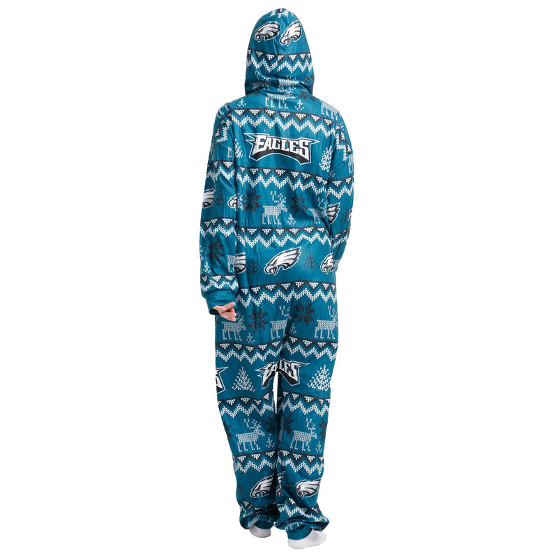 Philadelphia Eagles NFL Ugly Pattern One Piece Pajamas