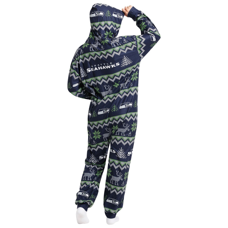 FOCO Minnesota Vikings NFL Ugly Pattern One Piece Pajamas - M