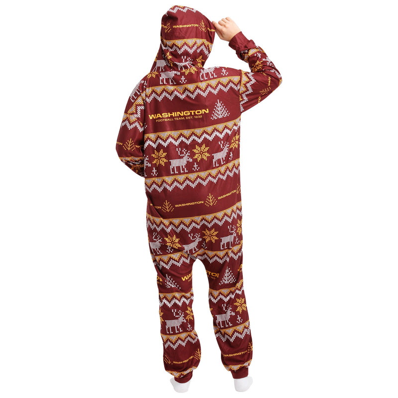 Washington Football Team FOCO Wordmark Ugly Pajama Set - Burgundy