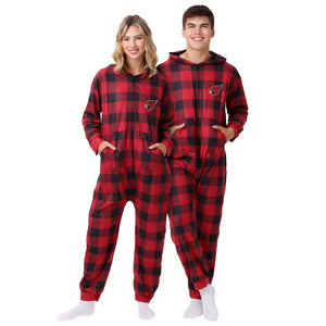 Arizona Cardinals NFL Plaid One Piece Pajamas