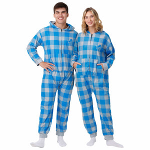 Detroit Lions NFL Plaid One Piece Pajamas