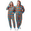 Miami Dolphins NFL Plaid One Piece Pajamas