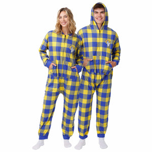 Los Angeles Rams NFL Plaid One Piece Pajamas