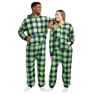 Seattle Seahawks NFL Plaid One Piece Pajamas