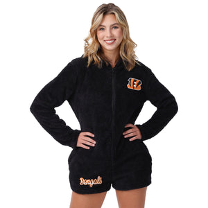 Cincinnati Bengals NFL Womens Short Cozy One Piece Pajamas
