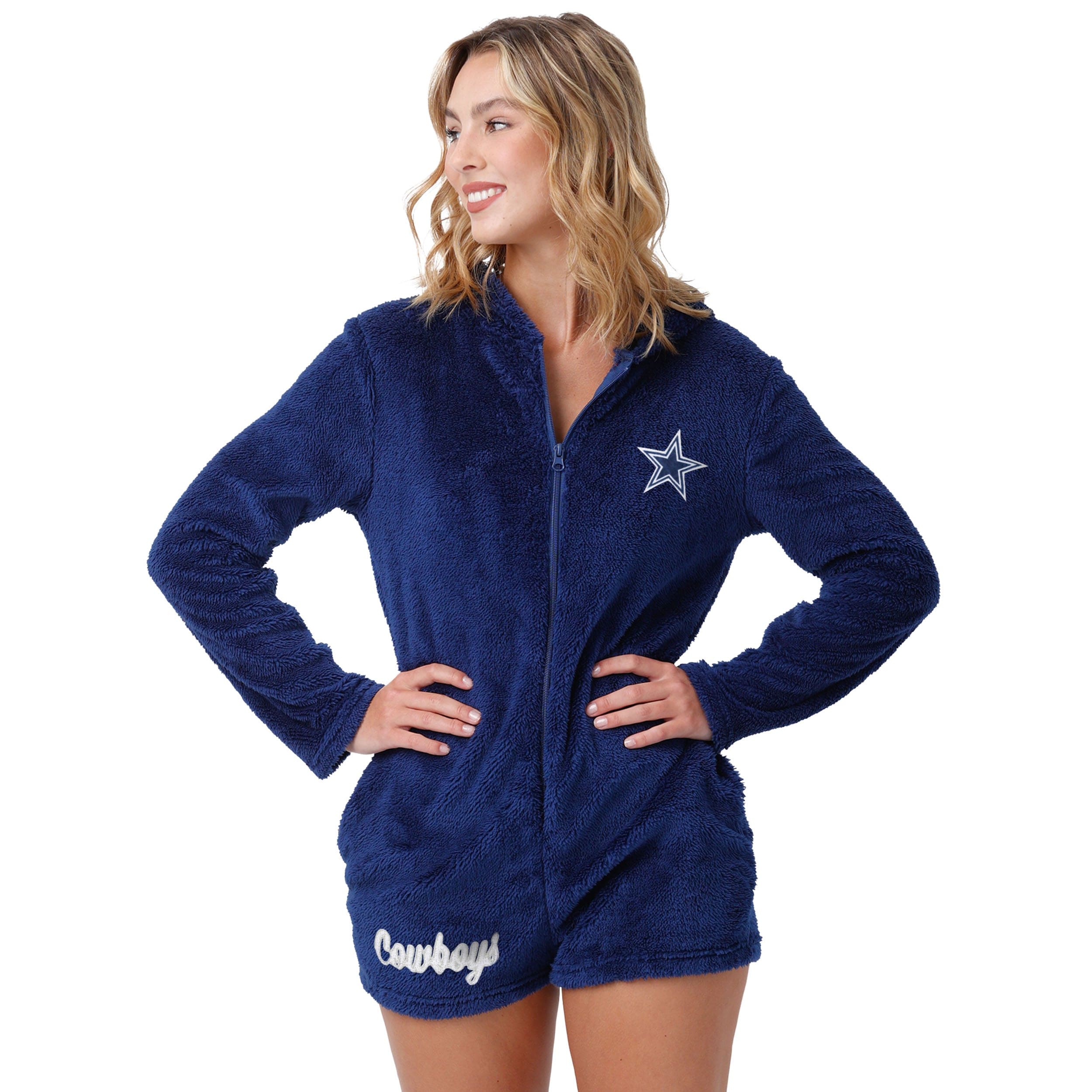 Dallas Cowboys NFL Womens Short Cozy One Piece Pajamas