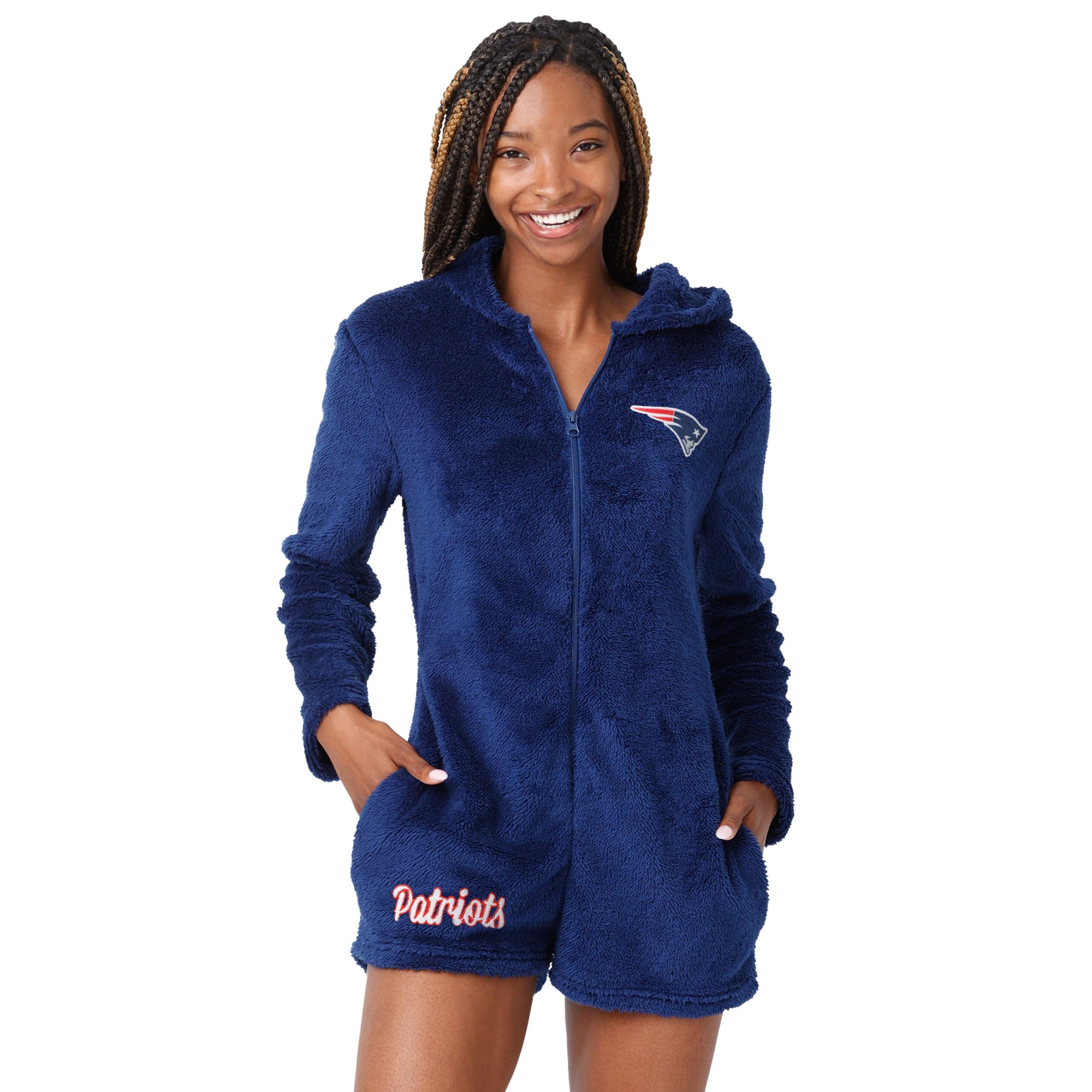 Womens NFL Team Apparel Full Zip Hoodie New England Patriots Blue Size  Medium