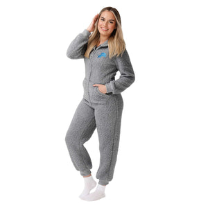 Detroit Lions NFL Womens Sherpa One Piece Pajamas