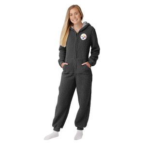 Pittsburgh Steelers NFL Womens Sherpa One Piece Pajamas