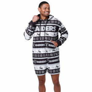 Las Vegas Raiders NFL Mens Ugly Short One Piece Pajamas