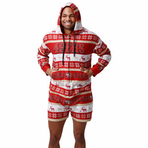 San Francisco 49ers NFL Mens Ugly Short One Piece Pajamas