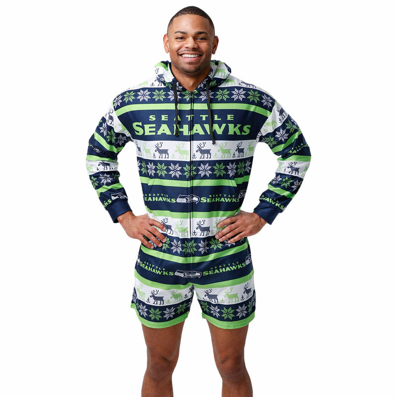 Seattle Seahawks Forever Collectibles 2022 Crewneck Ugly Pyjamas - Mens