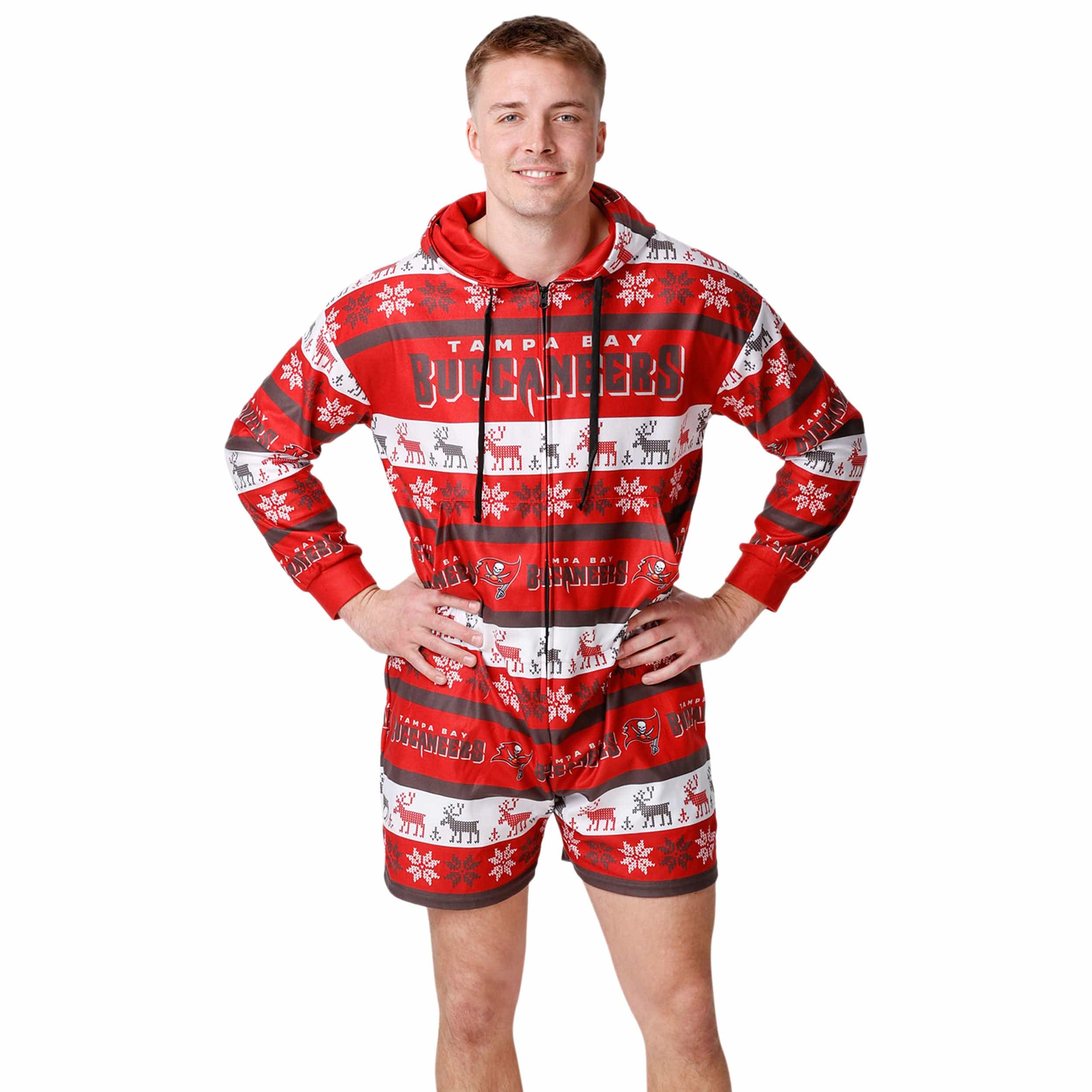 Women's FOCO Red Tampa Bay Buccaneers Ugly Pajamas Set