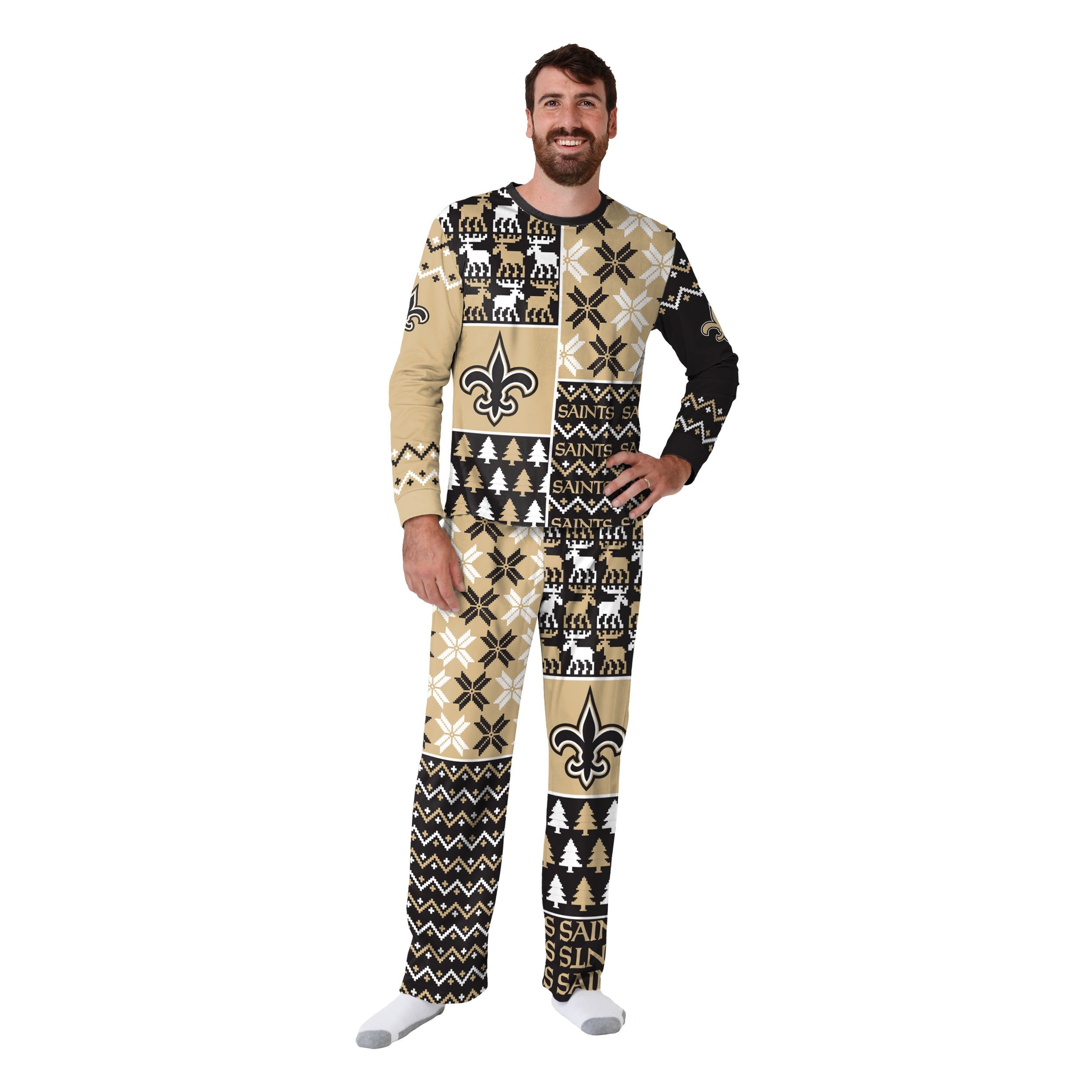 New Orleans Saints NFL 3D Personalized Pajamas Set For Kids & Adult