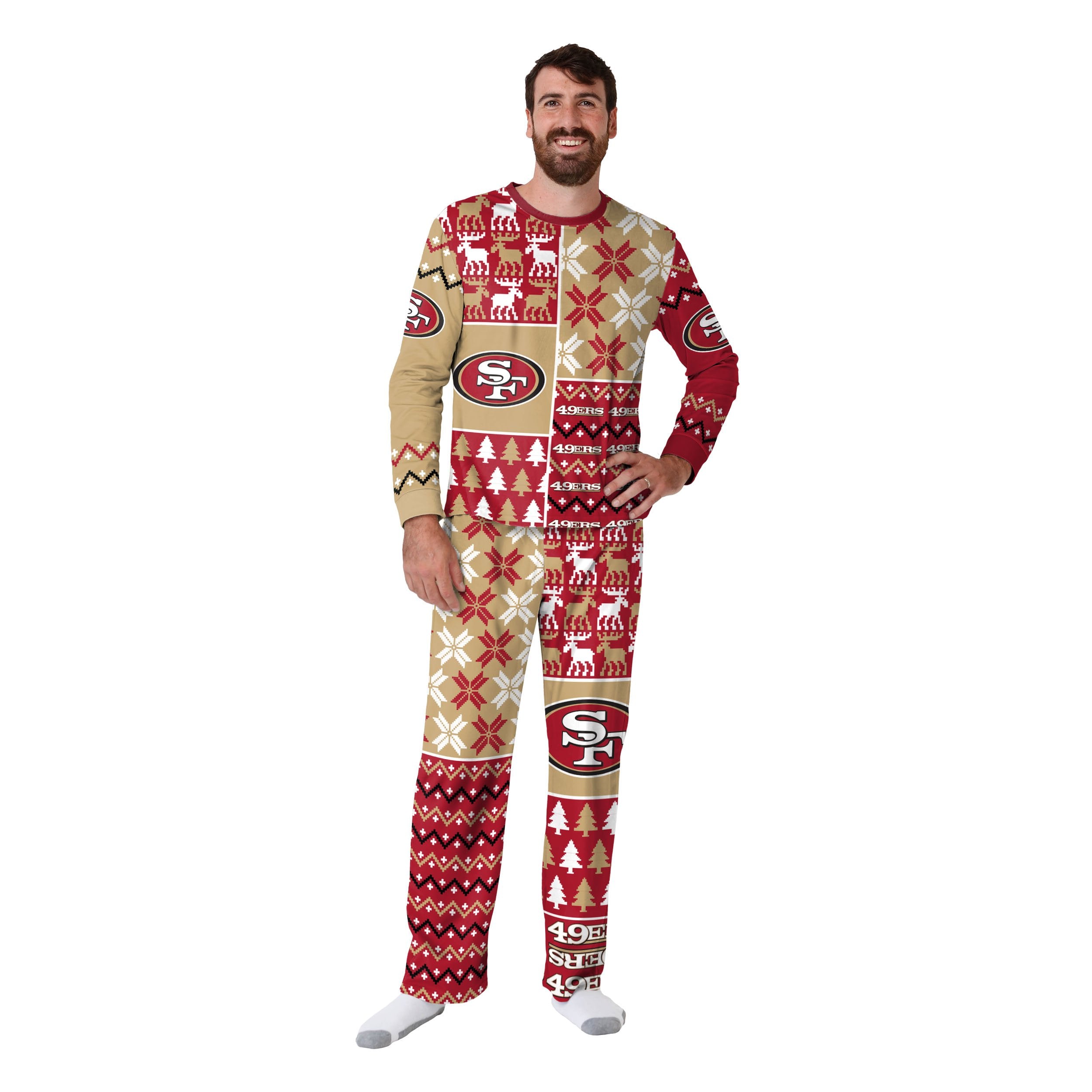 San Francisco 49ers NFL Family Holiday Pajamas