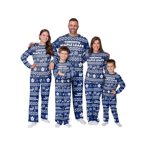 Toronto Maple Leafs NHL Ugly Pattern Family Holiday Pajamas