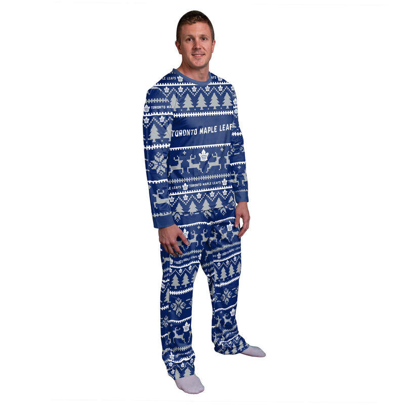 NHL Toronto Maple Leafs Mens Ugly Christmas Holiday Sleep Pants